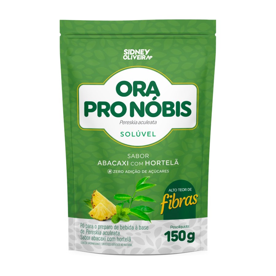large-638386946903983445-824871 Ora Pro Nóbis Solúvel Sabor Abacaxi Com Hortelã 150G - Imagem 1