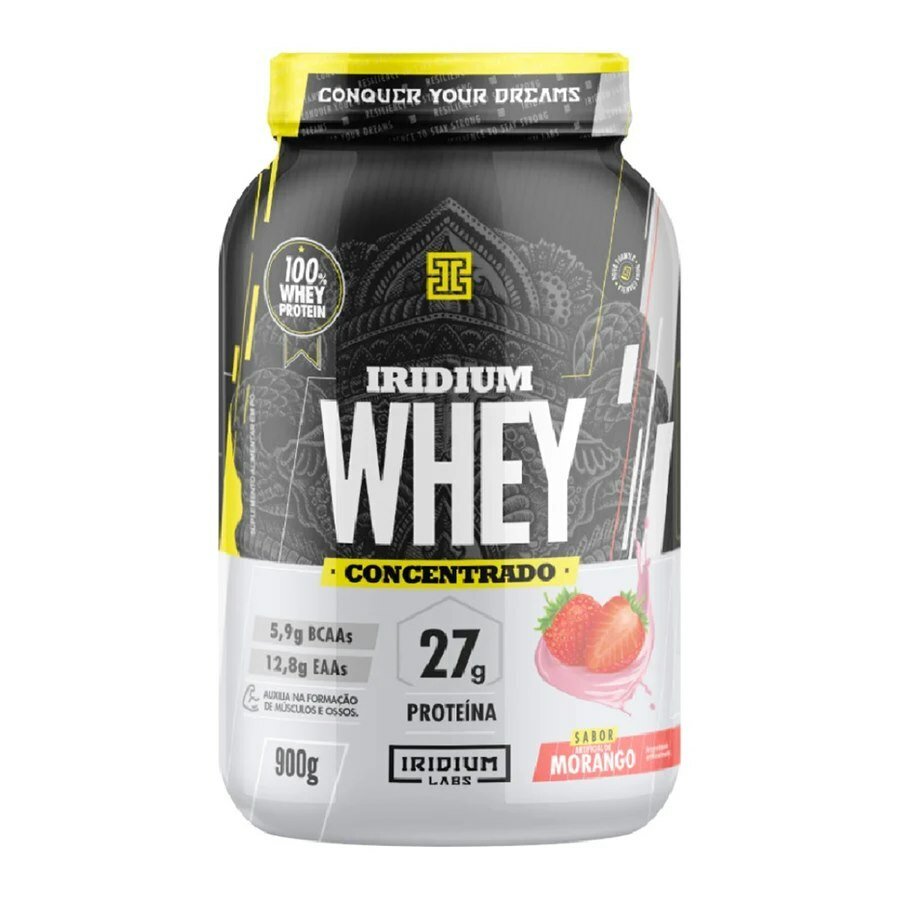 large-638665187589982366-828106.jpg Whey Protein Concentrado Sabor Morango Iridium Labs 900g - Imagem 1