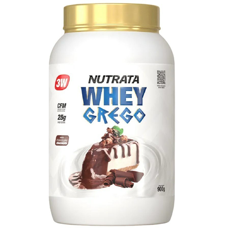 large-638877661372005266-830631_2.jpg Whey Grego 3w Sabor Cheesecake De Chocolate Nutrata 900g - Imagem 1