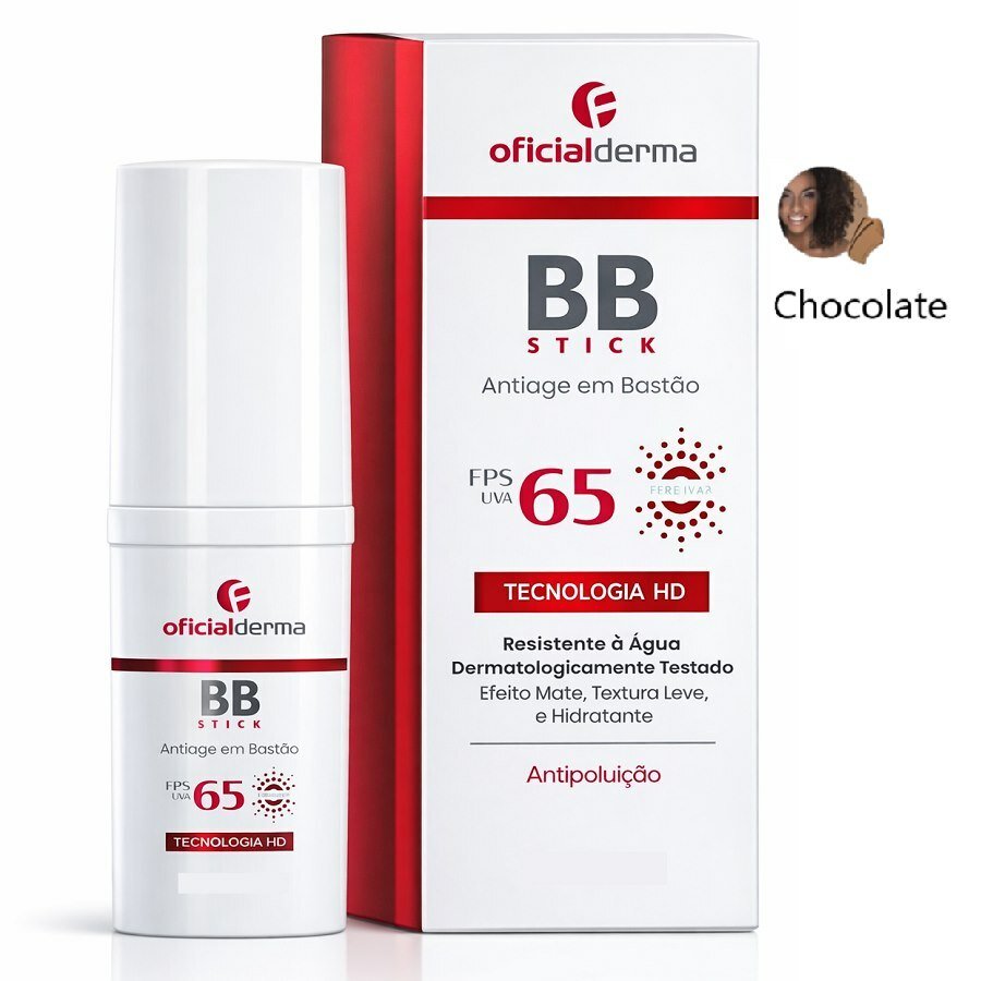 Base Em Bastão Tonalizante Facial Bb Stick Cor Chocolate Fps65 12g